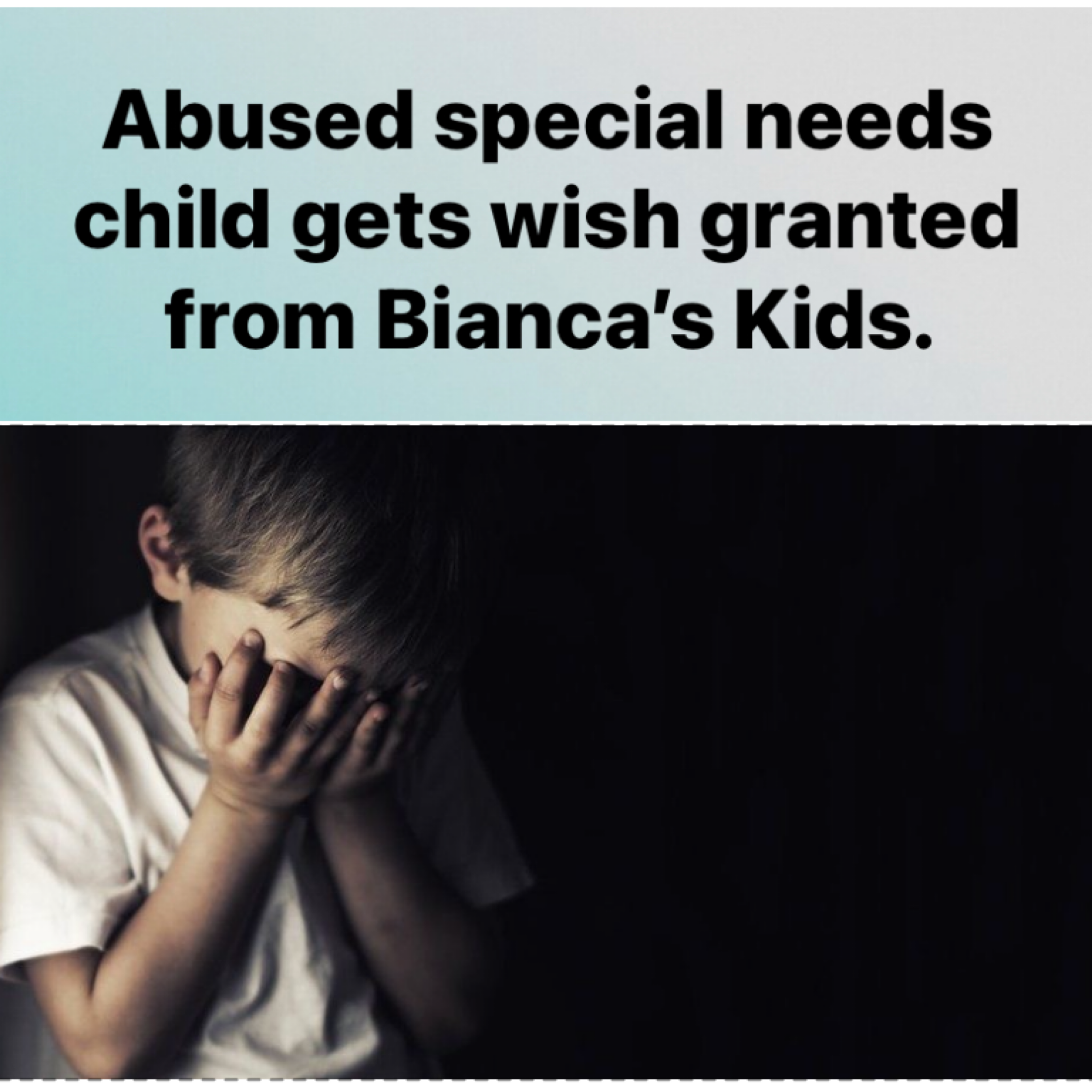 Severely abused foster child gets wish granted from Bianca’s Kids.
